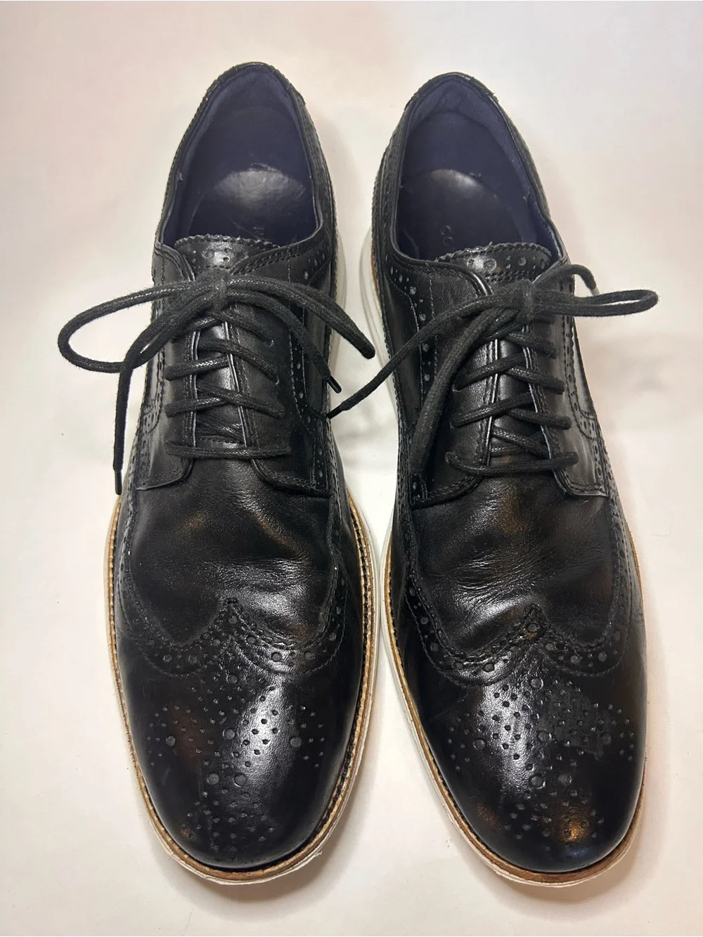 Cole Haan Men’s Long LunarGrand Wingtip Oxford‎ Shoe Black Size 13 M Classic